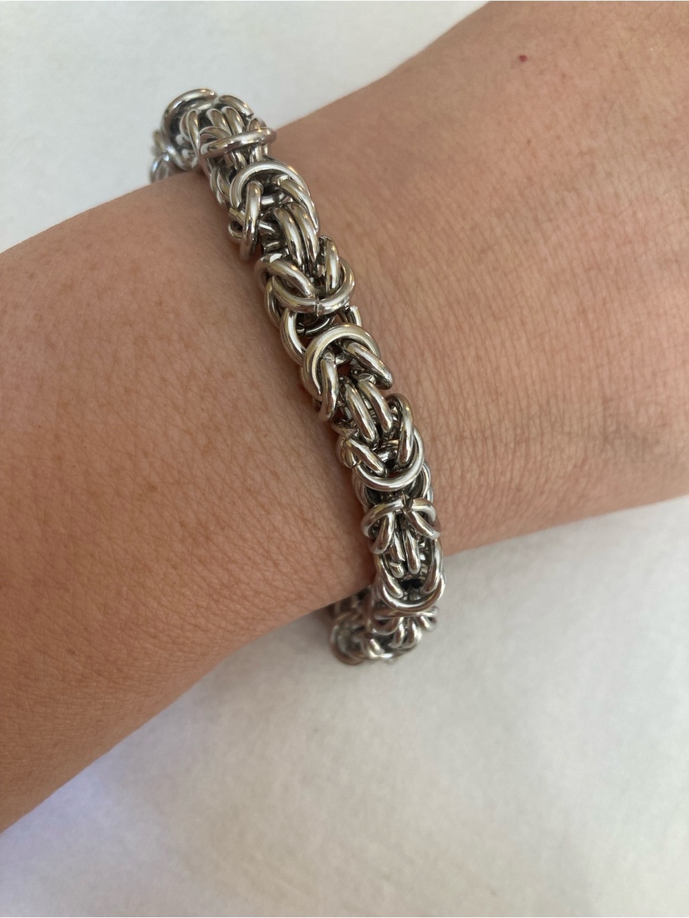 Byzantine Designed Silver Tone Bracelet